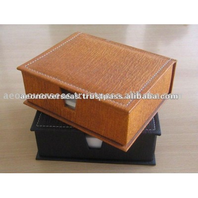 Desktop Leatherite Paper memo pad box