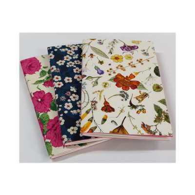 A6 Printed Cotton Fabric Soft Cover Handmade Pocket Notebook